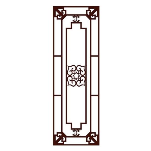 Chinese Privacy Frosted Glass Window Film Imitation Redwood Lattice Window Film No Glue Sliding Door Static Film; 15x39 inch