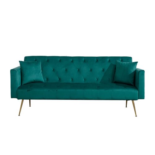 Modern Velvet  Sofa Bed Folding Futon For Lving Room