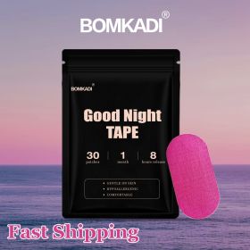 BOMKADl Mouth Tape  30pcs  Pain FreeRemoval Hypoallergenic Latex Free & Gentle OnSkin Medical Grade Adhesive Cotton Tape PurplePink Black Breatha (Color: Pink)